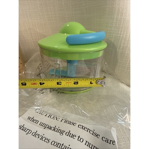 Kuhn Rikon Swiss Pull Chop Food Processor with Pull Cord Blue/Green NEW - Picture 3 of 6